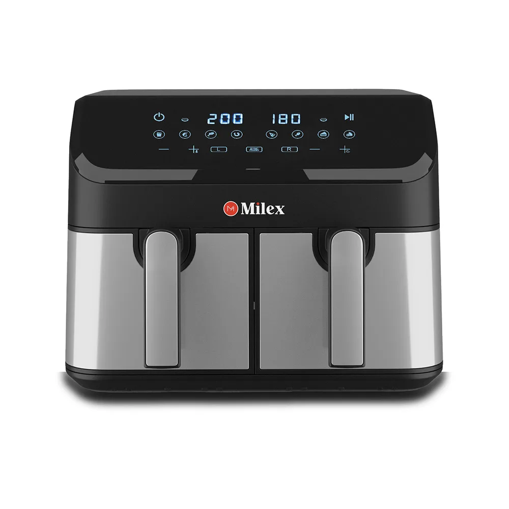 Milex 9L Silver Dual Airfryer 9L