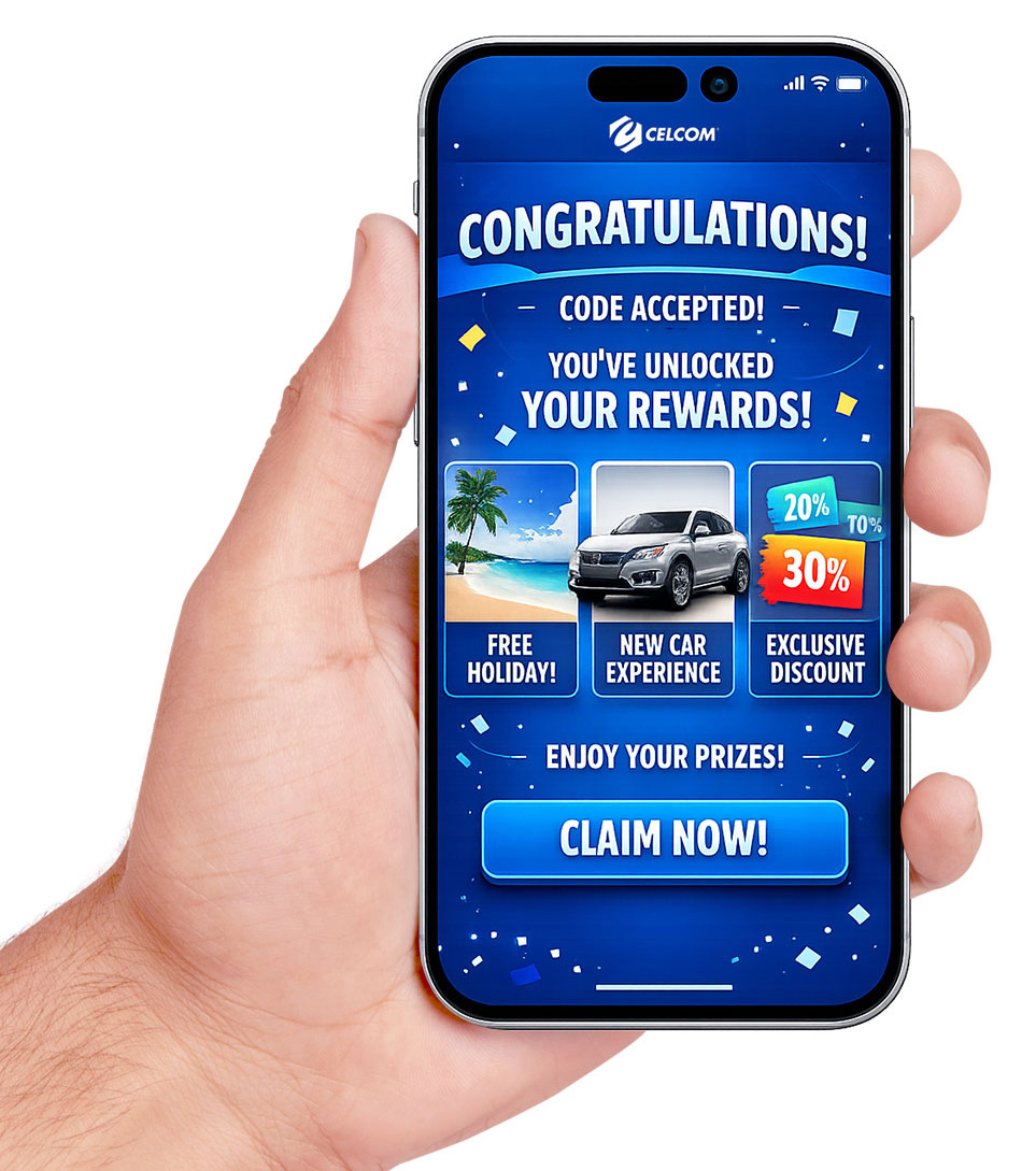Celcom Rewards competition mockup